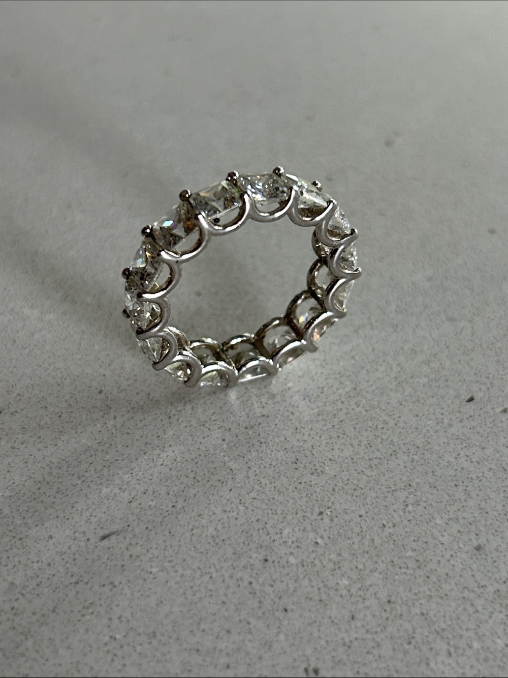 Sparkling White Eternity Ring with Round Stones